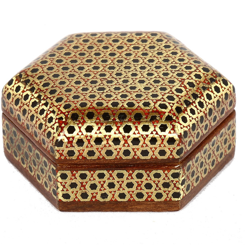 H_02: Khatam Coin Box – Hexagonal Design